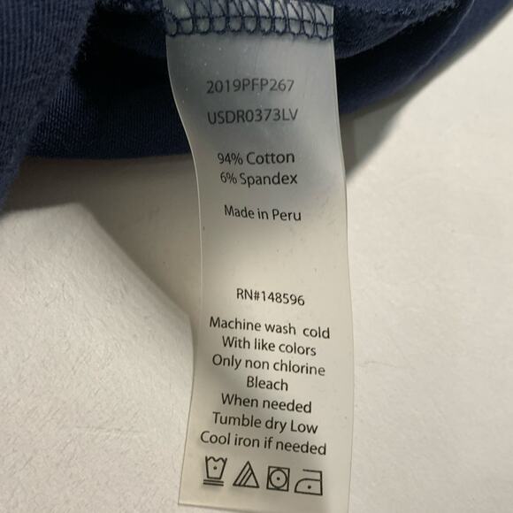 Universal Standard 16 Iconic Long Sleeve V Neck Geneva Dress Navy Asymmetrical - Picture 10 of 10